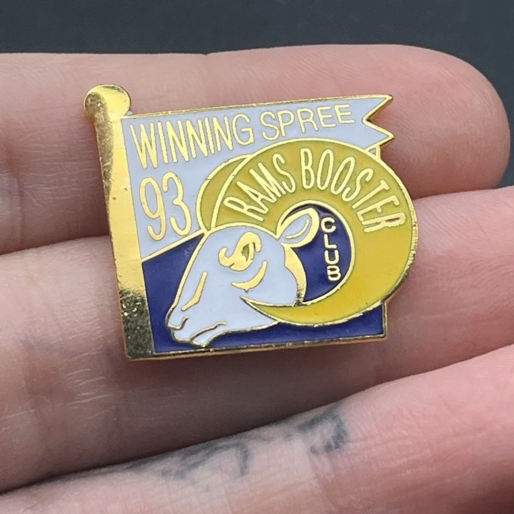 NFL 1993 Rams Booster‎ Club Winning Spree Football Hat Pin